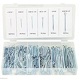 Cotter Pin Assortment 555 PC Heavy Duty Zinc-Plating Steel Pins for Automotive, Mechanics, Car Garag