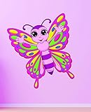 Design with Vinyl RAD 674 1 Colorful Butterfly Kids Girls Teen Baby Nursery Bedroom Vinyl Wall Decal
