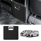 GIMUYA トヨタ 新型 アルファード 40系 ヴェルファイア キックガード リアセンターコンソールボックス用 フットサイド 保護マット ALPHARD VELLFIRE 専用 キズ 汚れ防止 内装 カスタムパーツ アクセサリー シールタイプ PUレザー製 ブラック タイプ2 2PCSセッ