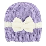 MIOIM® かわいい 秋冬 防寒 保温性 ユニセックス 蝶結び付き 手編み風 ベビー 子供 キッズ ニット帽子 ニットキャップ