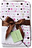 Caden Lane Classic Collection Dot Line Hooded Towel Set, Pink, Infant by Caden Lane
