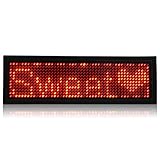 uxcell　LEDネームプレート　LED電光掲示板　デジタル　スクロール　充電式　US　　レッド