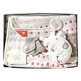 ナオミイトウ NAOMI ITO 綿毛布+バクのがらがら+パイルくつした7~9cm ギフトセット 8894