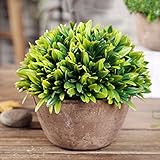 ysberリアルタッチ人工植物ブーケFake Potted PlantsリビングルームベッドルームダイニングルームコーヒーショップOffice Dresser Decor グリーン