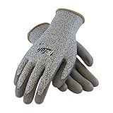 G-Tek CR 16-530/S Seamless Knit HPPE Glove with Polyurethane Coated Smooth Grip on Palm and Fingers 