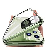 iPhone 14 Plus ケース アルミバンパー ガラスフィルム ロック付き マグネット式 アイフォン14プラス ブルー