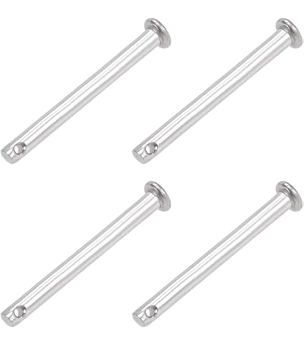 4Pcs 3/8" X 1-9/16" Single Hole Clevis Pins, 304 Stainless Steel Flat Head Pins