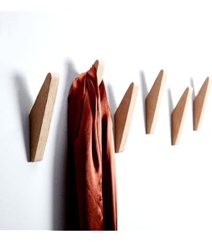 3 Pack Foldable Coat Hooks - Walnut Wood & Aluminum Alloy Wall Hooks For Hats, Bags, Coats (20 Lb Capacity) - View #5