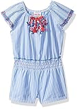 Little Lass Toddler Girls' 1 Pc Striped Poplin Romper White 3T [並行輸入品]