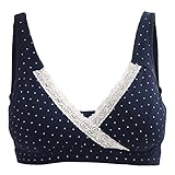 ブラジャー, SODIAL(R)女性のマタニティー授乳用のブラジャー　授乳期の母さんのための下着　ブラジャー　ネイビーブルー　M