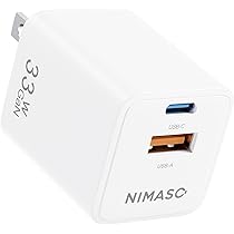 Amazon | NIMASO 33W USB PD 急速充電器 2ポート Type-C 超小型