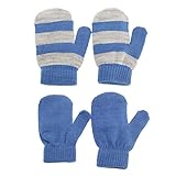 ベビー・赤ちゃん用 ウインターミトンセット 手袋 冬 (2ペア) (ワンサイズ) (ブルー)