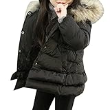 子供服 POTOJP 女の子 ダウンジャケット 韓国風 子ども用 中綿コート ダウンコットンコート キッズ 上着 フード付け アウター 防寒綿服 コットンジャケット Aラインコート 日常着 (ブラック