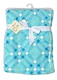 Snugly Baby Tartan Ultra Soft Fleece Blanket (Aqua) by Snugly Baby