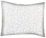 SheetWorld Crib / Toddler Percale Baby Pillow Case - White On White Floral Stems - Made In USA by sh