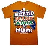 NFL Miami DolphinsマイアミFootball " I Bleedオレンジ& Aqua Go！」Tシャツ、オレンジ、XL