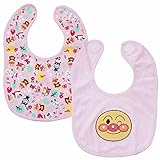アンパンマン スタイ ベビービブ 2枚組 よだれかけ 女の子 男の子 j-kuz03ピンク