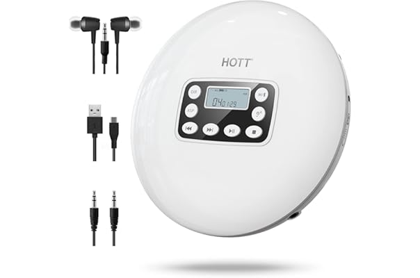 Gueray ポータブル 超軽量 Cdウォークマン ショック防止 耐震 コンパクト Cdプレーヤー 音飛び防止 ワイヤー制御可能 s低音強化