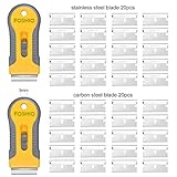 Foshio Retractable Razor Blade Scraperの取り外しProfessional窓色ガラス粘着ビニール折り返しツール