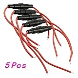 SGerste (R)5pcsスクリュータイプ22 AWGワイヤ、5×20mmインラインヒューズホルダ