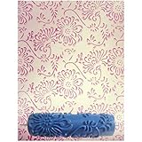 P Prettyia ペイントローラー　エンボス　花柄　ゴム製　装飾 マシンパターン　壁 塗装 ローラーツール