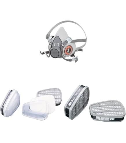 Amazon | 【セット買い】3M 防毒マスク 半面形面体 6000 ラージ