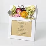 優しいお花がいっぱいのフォトスタンド　ドライフラワー　写真立て