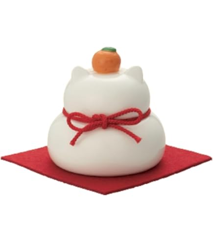 ねこ鏡餅　一体型　少し大きめ　径12cm fit=scale-down,w=1200