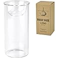 SPICE OF LIFE(スパイス) 水替えしやすい 水栽培ガラスベース 花瓶 BULB VASE バルブベース クリア ロング 直径8cm 高さ17cm KEGY4070