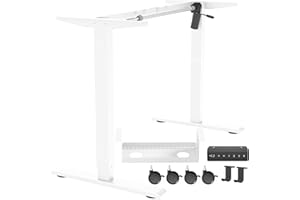 Standing Desk Frame, Electric Adjustable Legs with Memory Presets, Stand Up Desk Frame Workstation, with Cable Management Tra