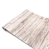 簡単 模様替え 壁紙 貼付シールタイプ 45cm×10m ウォールステッカー 防水 【貼り方説明書付】 (木目ライトブラウン)