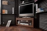 天然木アルダー材を使用した北欧シリーズ (幅90cmコーナーテレビボード, ダークブラウン)