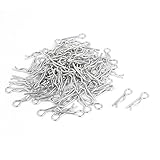 uxcell コッタークリップピン　機械ヒッチヘアのトラクタークリップ　コッターキット　Rピン　100個　1.2mm x 20mm