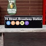 NEW YORK サブウェイサイン（S） 「74 St -Broadway」 SW-3-S ／ニューヨークの地下鉄看板／ストリートサイン／アメリカン雑貨／