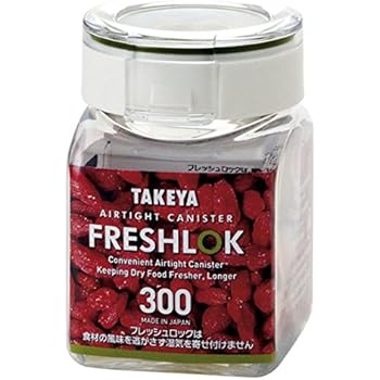 タケヤ化学工業 保存容器 フレッシュロック 角型 300ml 日本製 湿気を防ぐ ワンタッチ開閉 軽くて丈夫