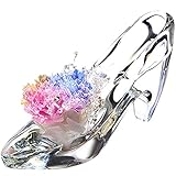 TEATSIGHT プリザーブドフラワー ガラス製ハイヒール フラワーアレンジ カーネーション かすみ草 レインボー