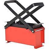 vidaXL ペーパーログブリケットメーカー スチール製 34x14x14cm ブラック＆レッド