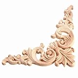 12.5X12.5Cm Wood Carving Decal Corner Applique Frame For Wall