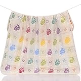 Lemondaタオルケット　ベビー用　赤ちゃん用　子供用　ふわふわ　柔らかい肌触り　6重ガーゼケット　純綿　ガーゼブランケット　吸水バスタオル　肌に優しい 110×115CM