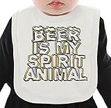 Beer Is My Spiritual Animal ネクタイを有する有機ビブ Medium