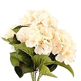 Auntwhale Silk Hydrangea Pink 5 Heads Artificial Flower Arrangements Bunch Bridal Bouquet Wedding Pa