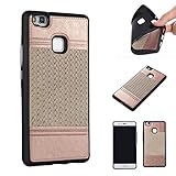 NEXCURIO Huawei P9 Lite ケース 衝撃防止 【強化ガラス液晶保護フィルム贈呈】 TPUソフトシリコンケース 保護シェル 超薄型 最軽量 ファーウェイP9ライトP9Lite用 携帯