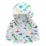 ジャケット 子供服 ベビー 男の子 ボーイズ キッズコート ウインド ブレーカー 長袖 フード付き 可愛い動物のプリント 薄手 春夏 日焼け止め服 UVカット 冷房対策 パーカー キッズコート 子供コ