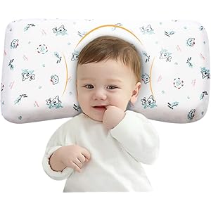 Adokoo ベビーまくら 向き癖防止枕 絶壁頭 斜頭 変形 猫背 寝姿を矯 正 頭の形が良くなる 男女兼用 汗とり 快…
