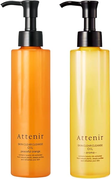 アテニア (Attenir) スキンクリア クレンズ オイル アロマタイプ セット (175mL × 2本 / リフレシングシトラスの香り& ピースフルオレンジの香り) クレンジング クレンジングオイル メイク落とし (ダブル洗顔不要/毛穴/乾燥/角 - 1