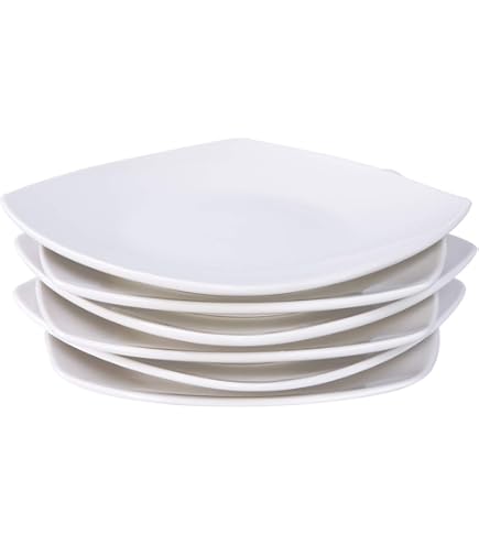 OMAYKEY 7.5 Inch Dessert Plates Set Of 10, Ceramic Salad Plates