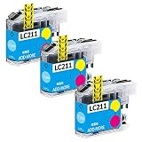 ブラザー用 LC211-4PK インクカートリッジ LC211 LC211C シアン 3本セット 増量タイプ 対応機種：DCP-J963N-W/B, DCP-J962N, DCP-J762N, DCP-J562N, DCP-J968N-W/B, DCP-J767N, DCP-J567N MFC-J730DN/J730DWN, MFC-J737DN/DWNなど