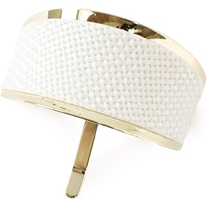 [ジュエルボックス] JewelVOX ヘアアクセサリー 麻風 デニム スクエア カーブ ポニーフック ヘアカフ ヘアフ…