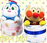 1段 コキンちゃんパペット　ピンク ﾊﾟﾝﾊﾟｰｽM　おむつケーキ　オムツケーキ 女の子 　出産祝い　誕生日祝い