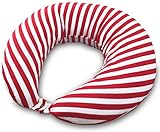 マルチに使える ベビー＆ママクッション　シムス　抱き枕　授乳　お座りサポート (キャンディーストライプ)